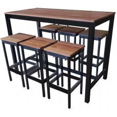 Delaware Bar Table & Barstools Setting - Large
